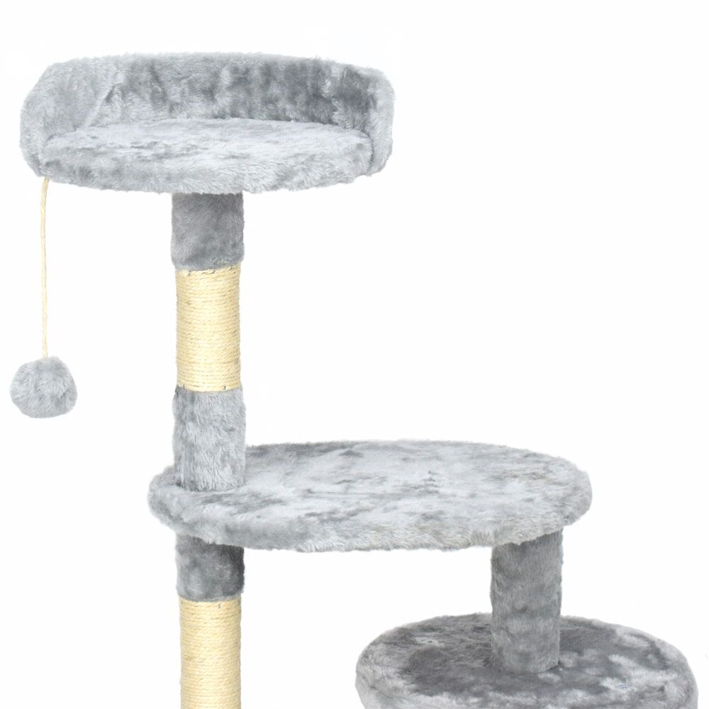 Grey Scratching Post for Cat - with cat house and lying board - Image 7