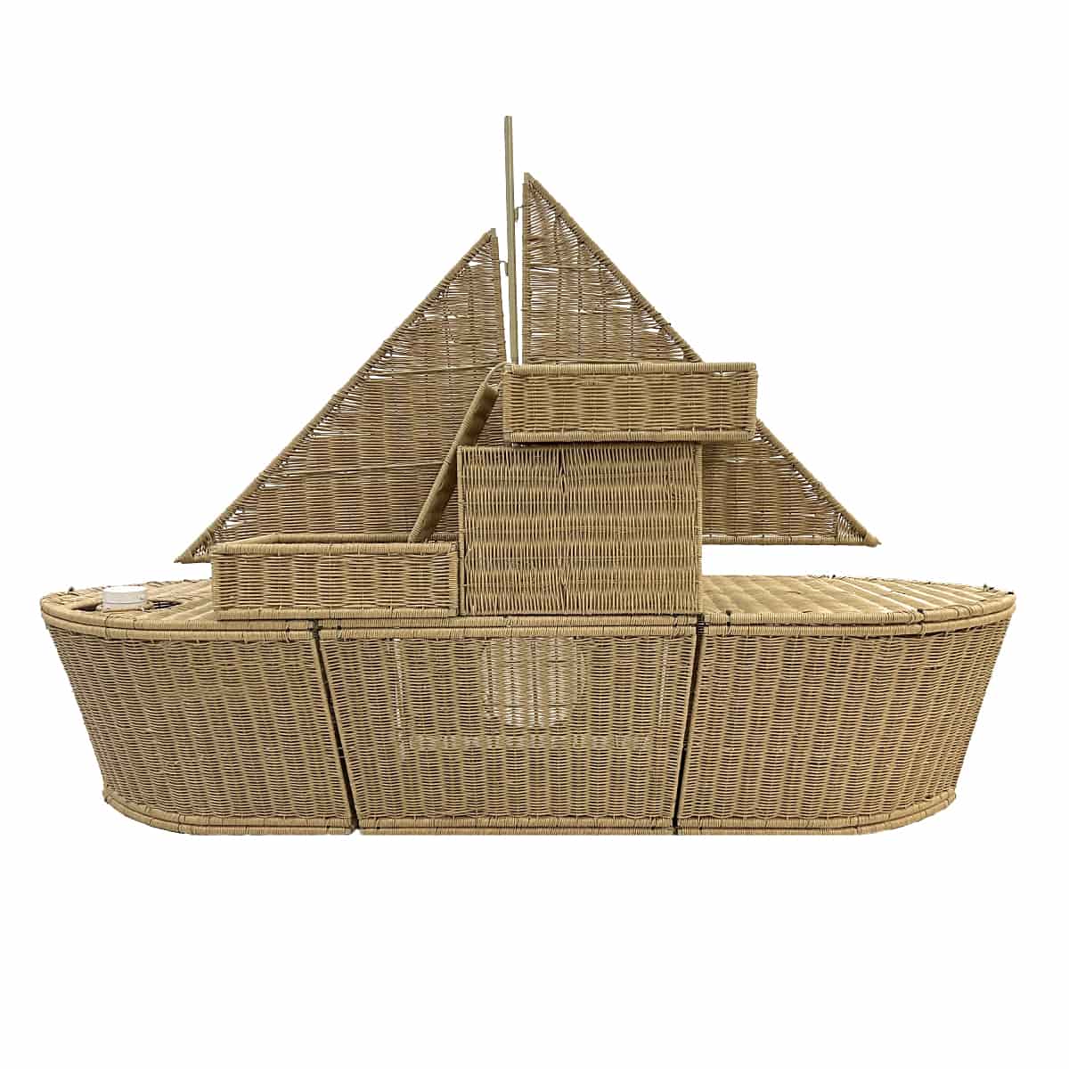 Handwoven Sailboat Pet Bed for Cats & Dogs – Indoor/Outdoor Waterproof Pet Furniture - Image 4