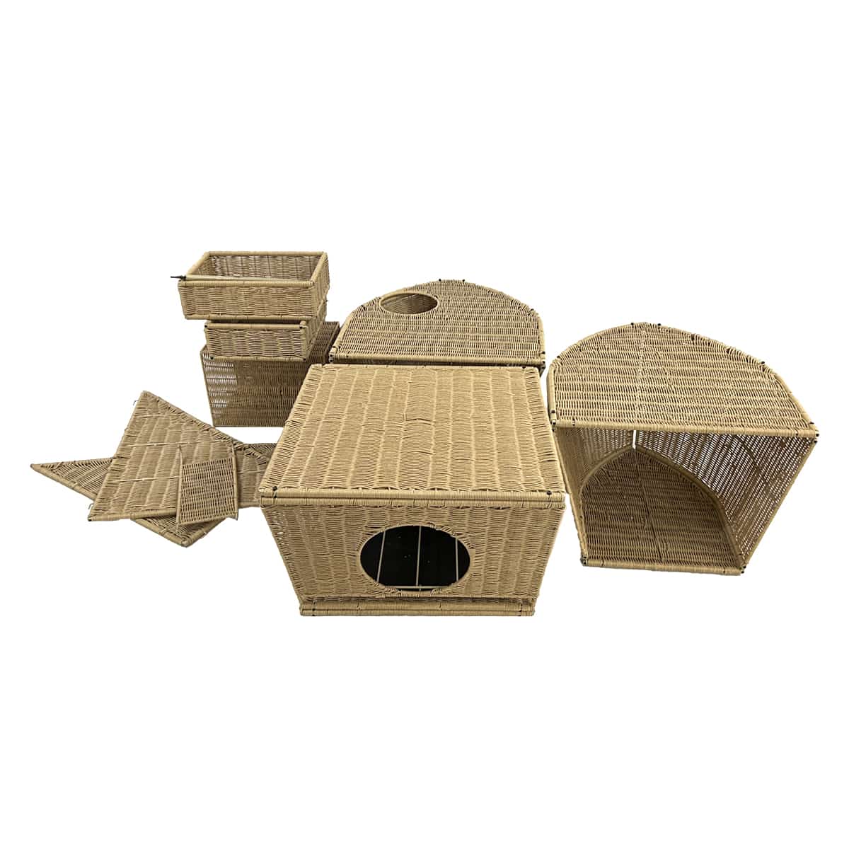 Handwoven Sailboat Pet Bed for Cats & Dogs – Indoor/Outdoor Waterproof Pet Furniture - Image 5
