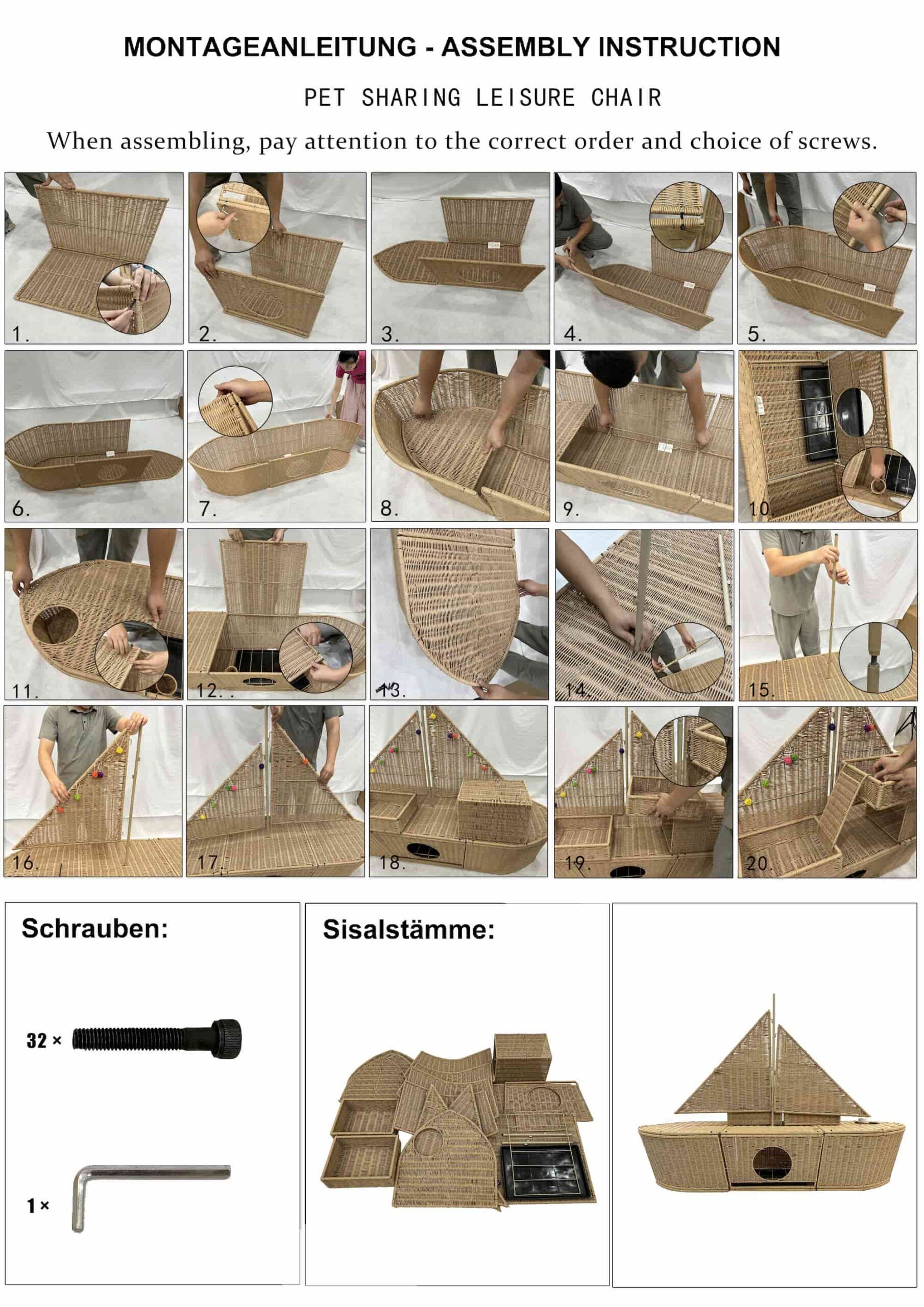 Handwoven Sailboat Pet Bed for Cats & Dogs – Indoor/Outdoor Waterproof Pet Furniture - Image 6