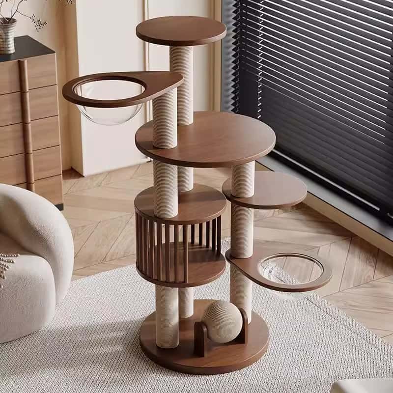 Modern wood cat tree for large cat - Image 2